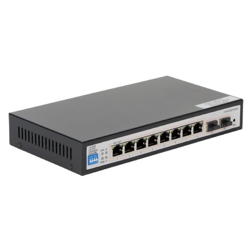 Коммутатор NIKOMAX, WEB Smart управляемый, 8 PoE (802.3af/at) портов 10/100/1000Мбит/с до 250 метров cat.6, 2*SFP 1000Мбит/с, 120Вт APO&R